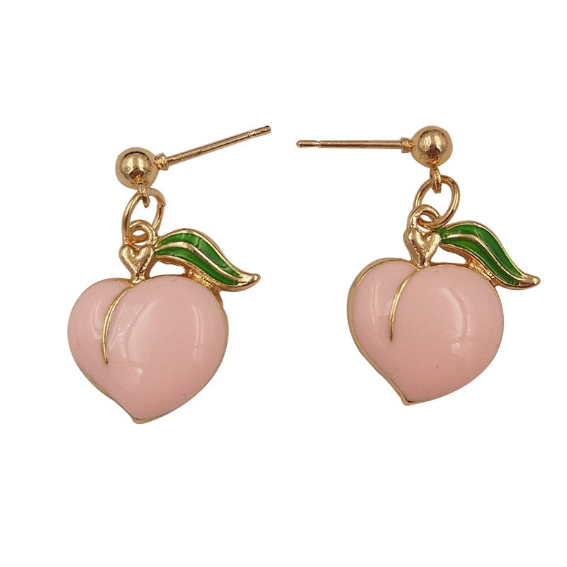 Dangling Peach Earrings - Grlfriend Club