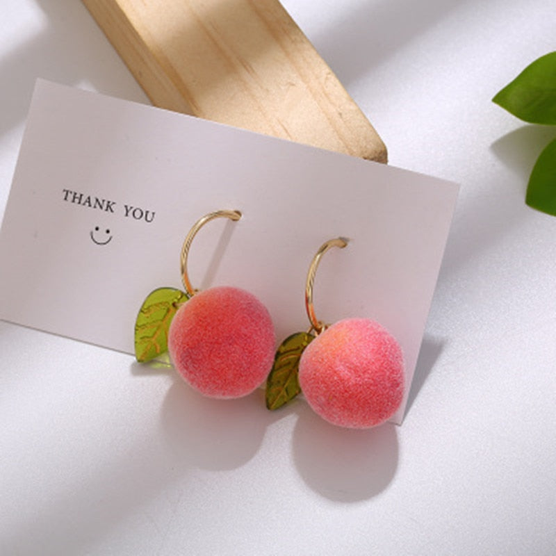 Dangling Peach Earrings - Grlfriend Club
