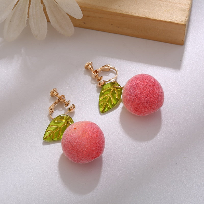 Dangling Peach Earrings - Grlfriend Club