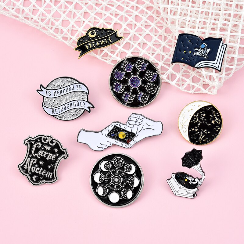 Dark Academia Enamel Pins - Grlfriend Club