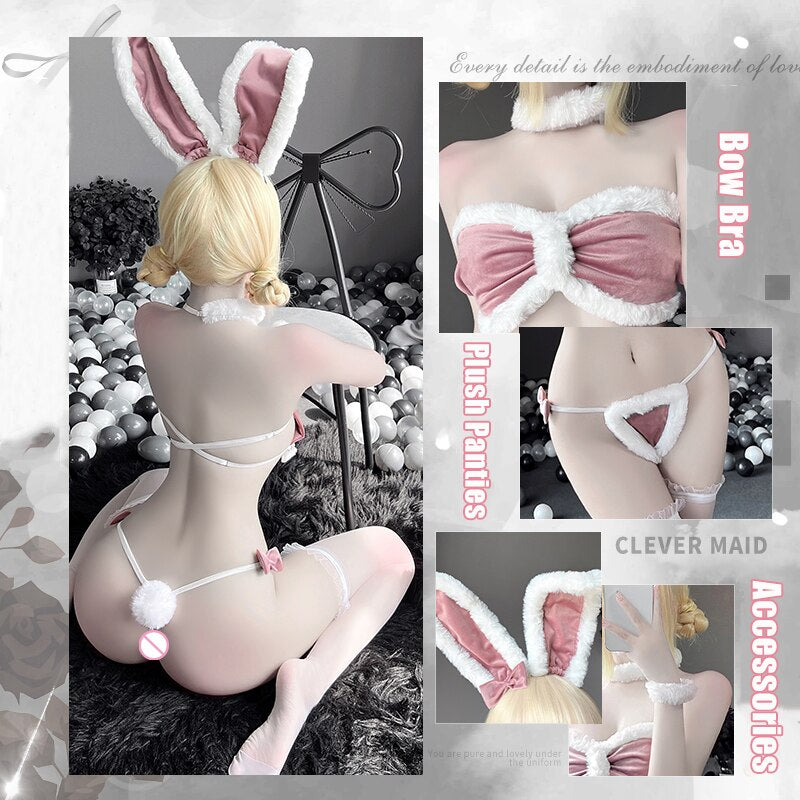 Plush Bunny Lingerie Set - Grlfriend Club