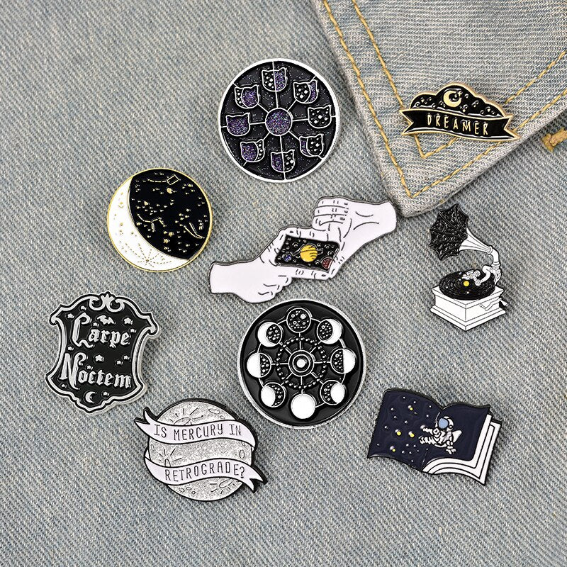 Dark Academia Enamel Pins - Grlfriend Club