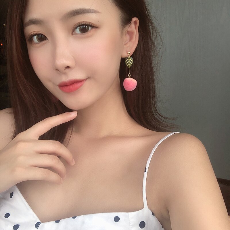 Dangling Peach Earrings - Grlfriend Club