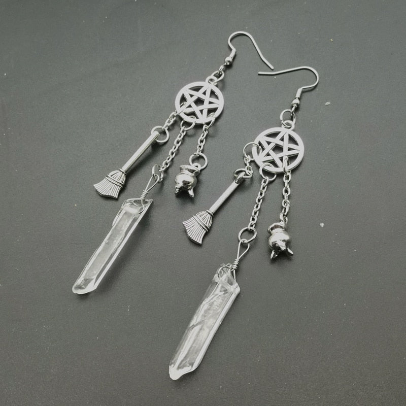 Raw Quartz Witchy Earrings - Grlfriend Club