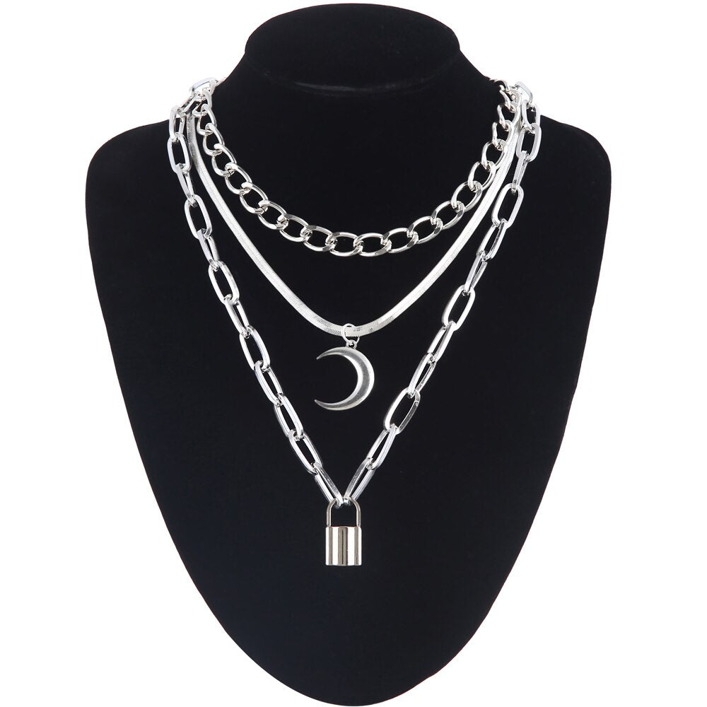 Crescent Moon Necklace Set - Grlfriend Club