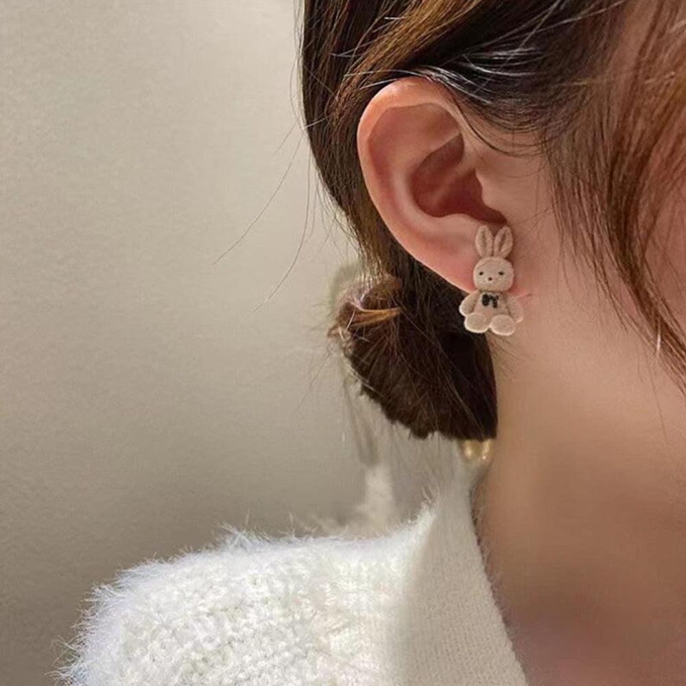 Plush Stud Earrings - Grlfriend Club