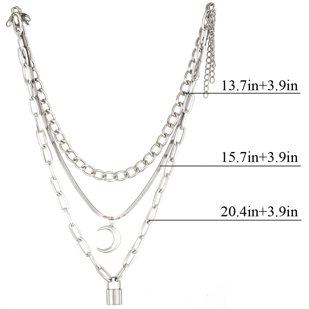 Crescent Moon Necklace Set - Grlfriend Club