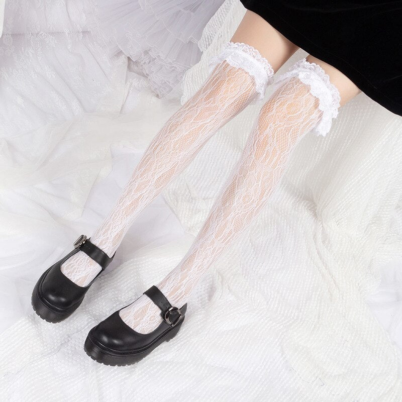 Sexy Lace Knee Highs - Grlfriend Club
