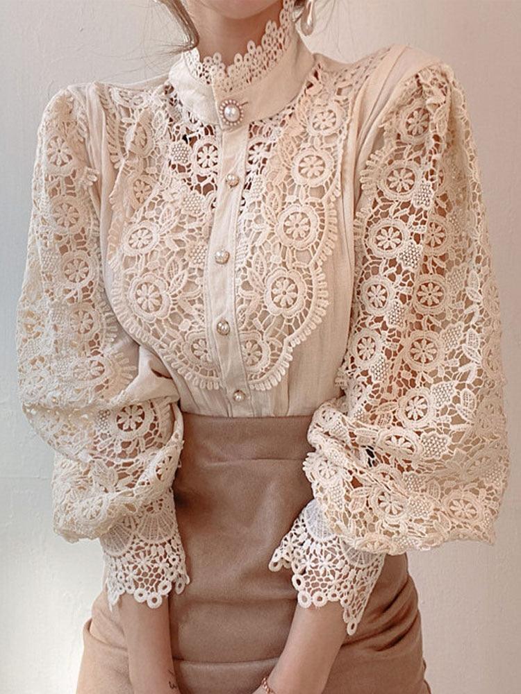 Floral Lace Blouse - Grlfriend Club