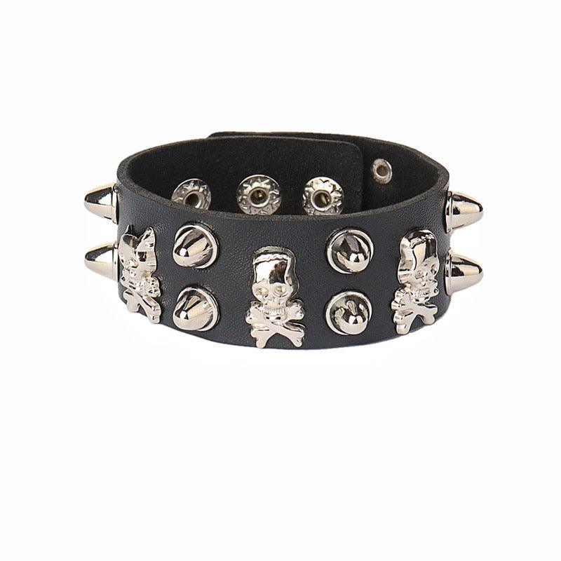 Punk Leather Bracelet - Grlfriend Club