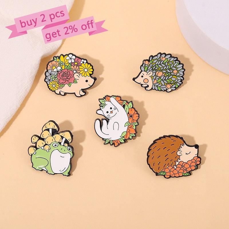 Cute Animal Enamel Pins - Grlfriend Club