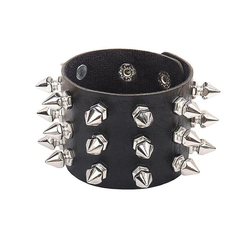 Punk Leather Bracelet - Grlfriend Club
