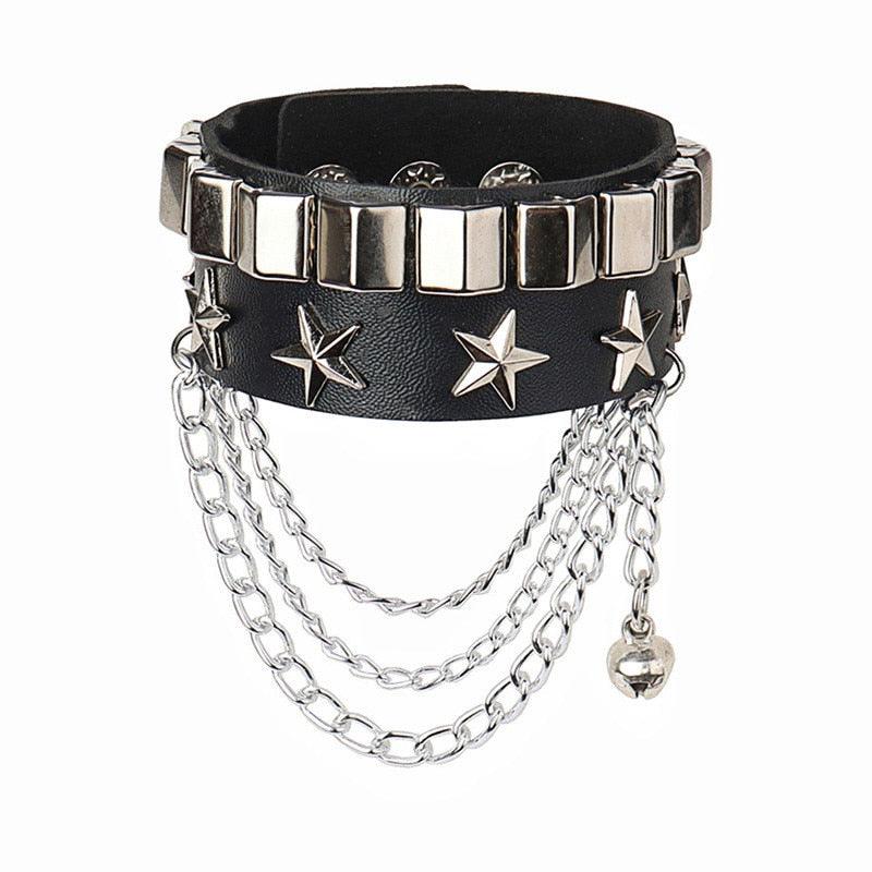 Punk Leather Bracelet - Grlfriend Club