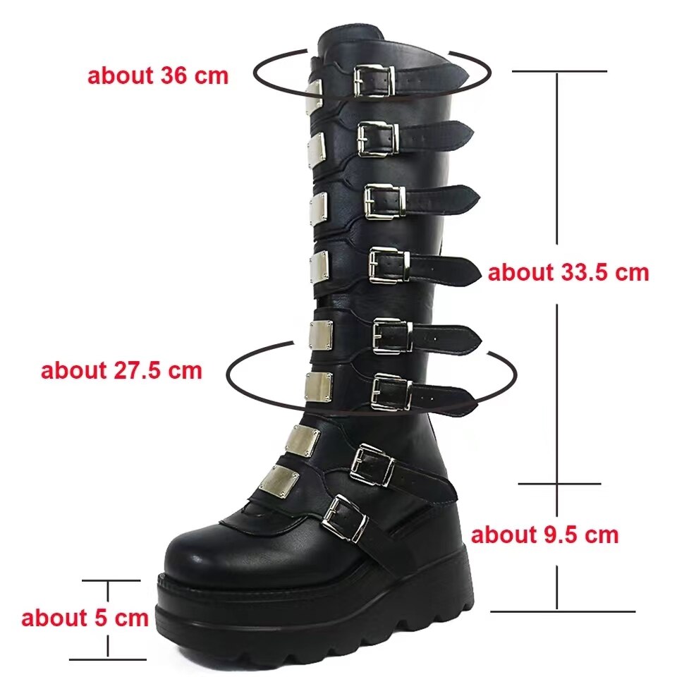 Buckled Knee High Boots - Grlfriend Club