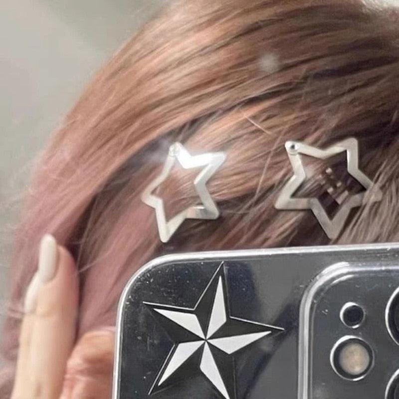 Sliver Star Hair Clips - Grlfriend Club
