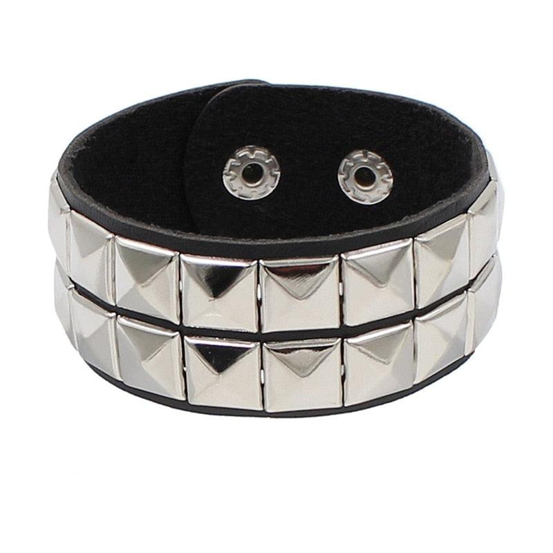 Punk Leather Bracelet - Grlfriend Club
