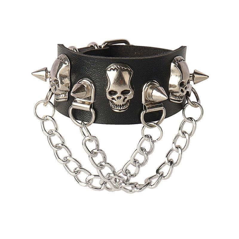 Punk Leather Bracelet - Grlfriend Club