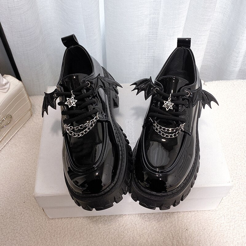 Gothic Chain Platform Shoes - Grlfriend Club