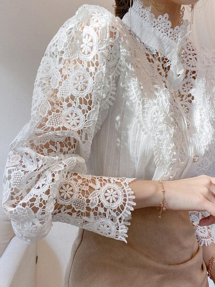 Floral Lace Blouse - Grlfriend Club