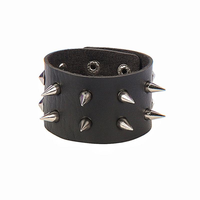 Punk Leather Bracelet - Grlfriend Club