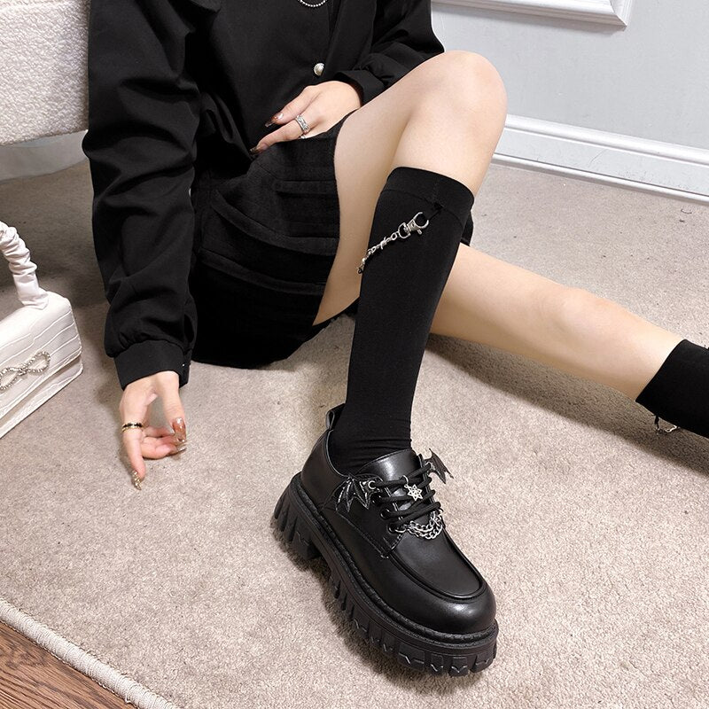 Gothic Chain Platform Shoes - Grlfriend Club