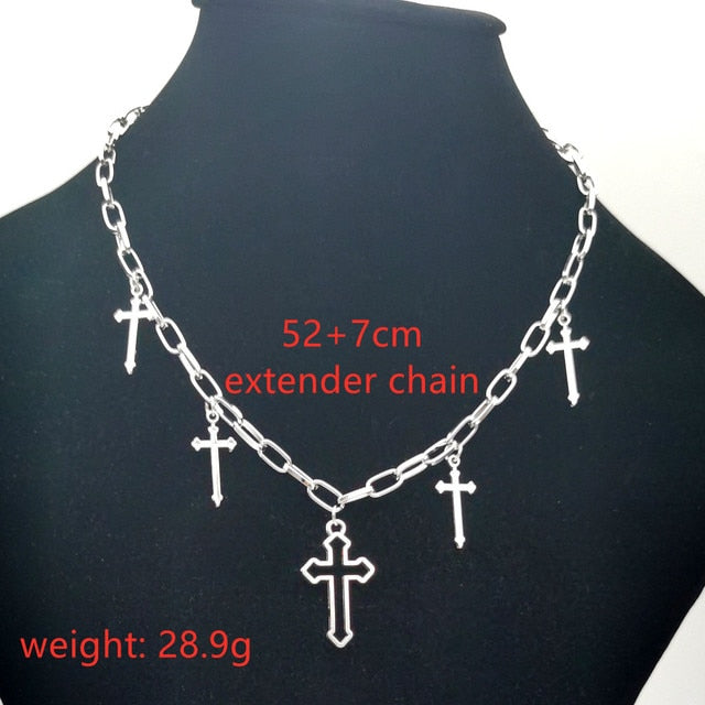 Gothic Cross Choker Set - Grlfriend Club