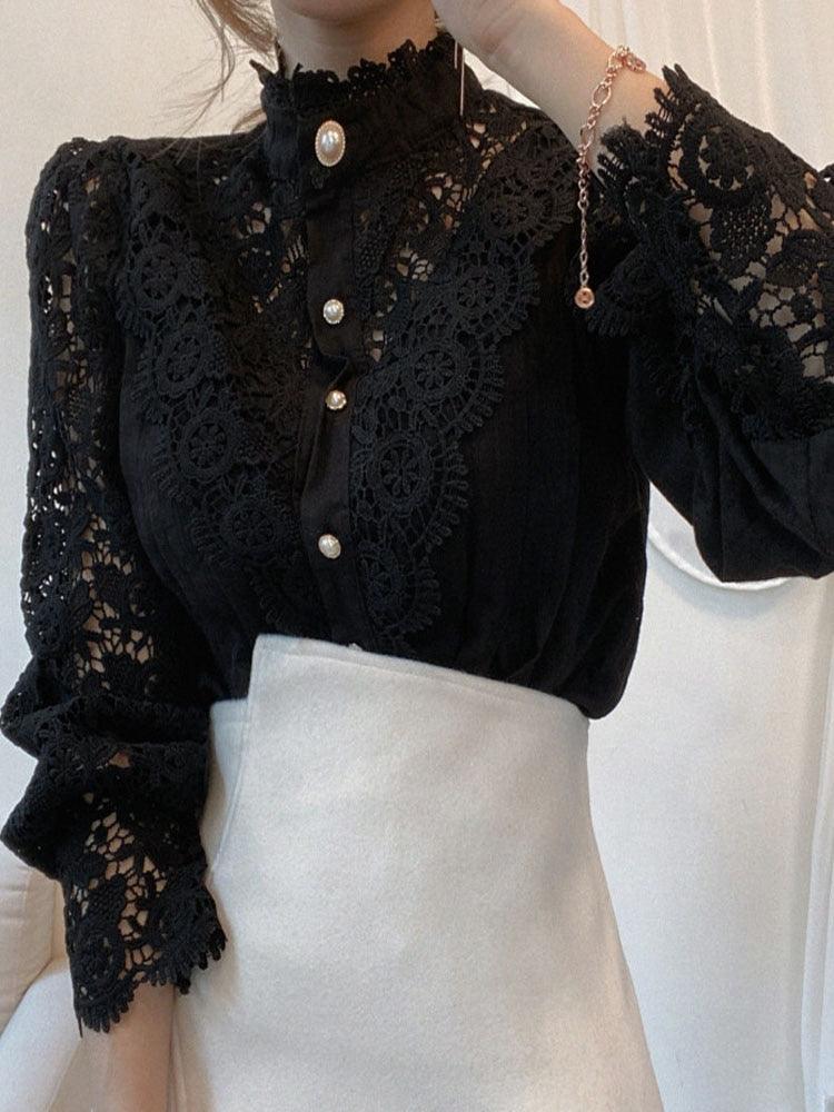 Floral Lace Blouse - Grlfriend Club