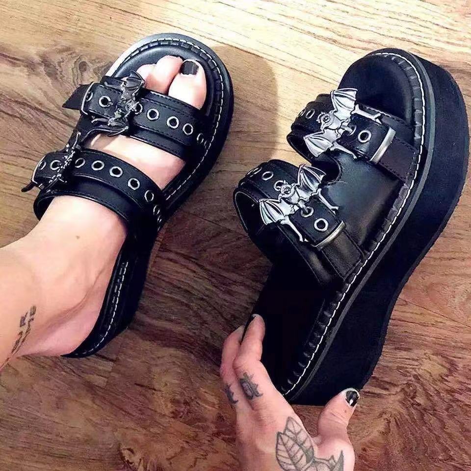 Goth Platform Wedges - Grlfriend Club