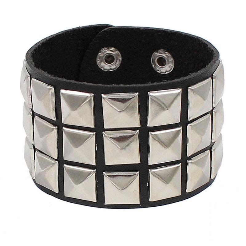 Punk Leather Bracelet - Grlfriend Club
