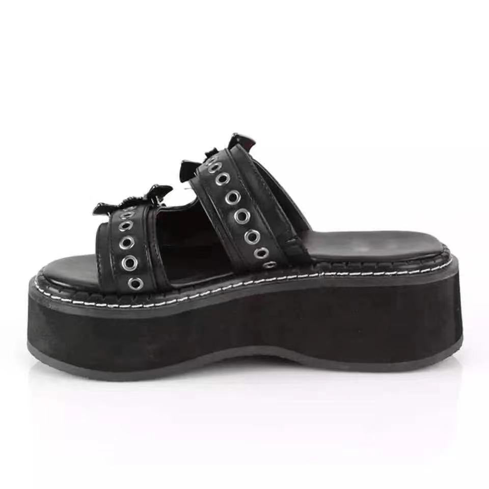 Goth Platform Wedges - Grlfriend Club