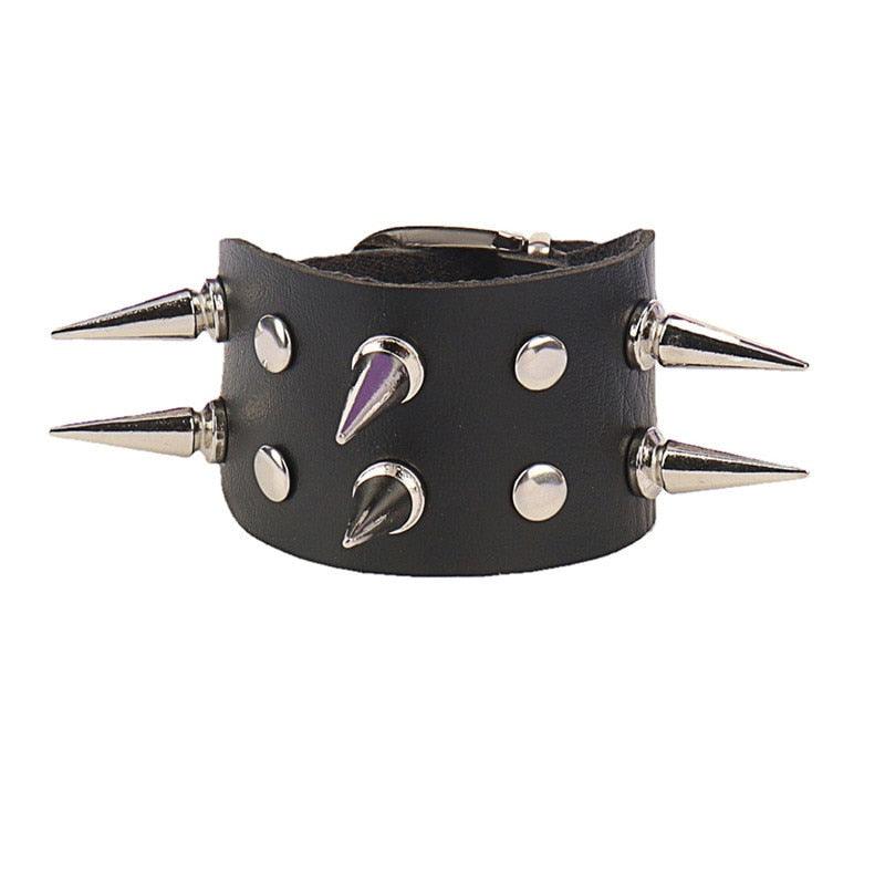 Punk Leather Bracelet - Grlfriend Club