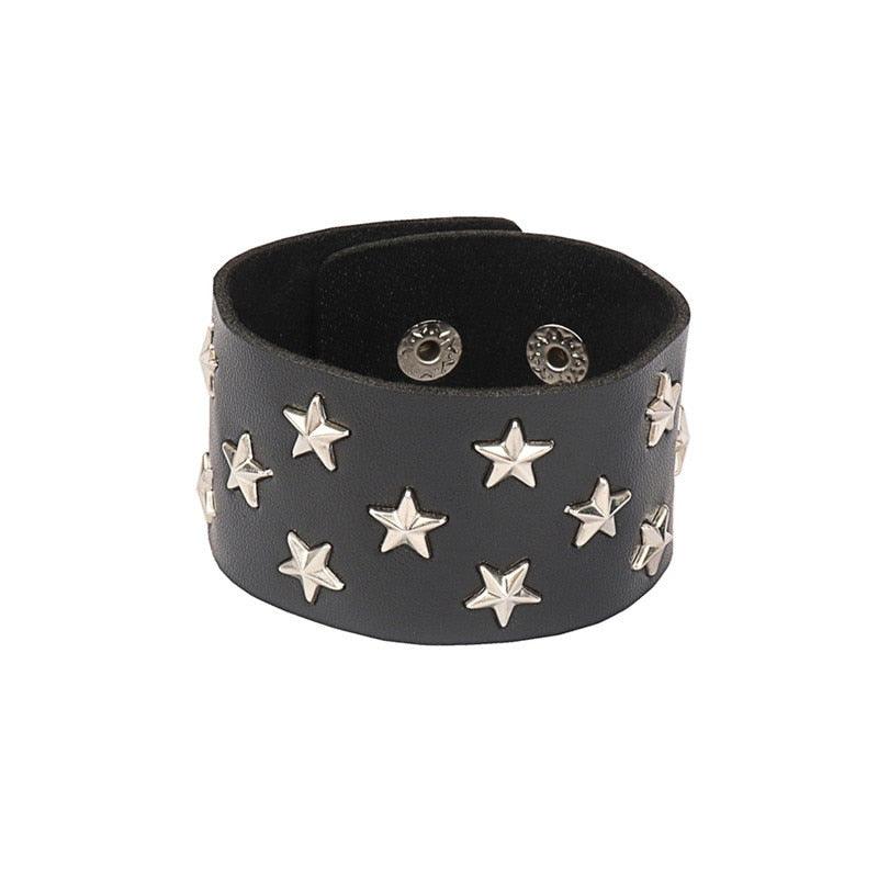 Punk Leather Bracelet - Grlfriend Club