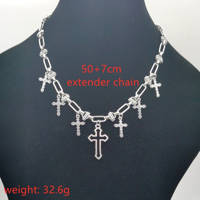Gothic Cross Choker Set - Grlfriend Club