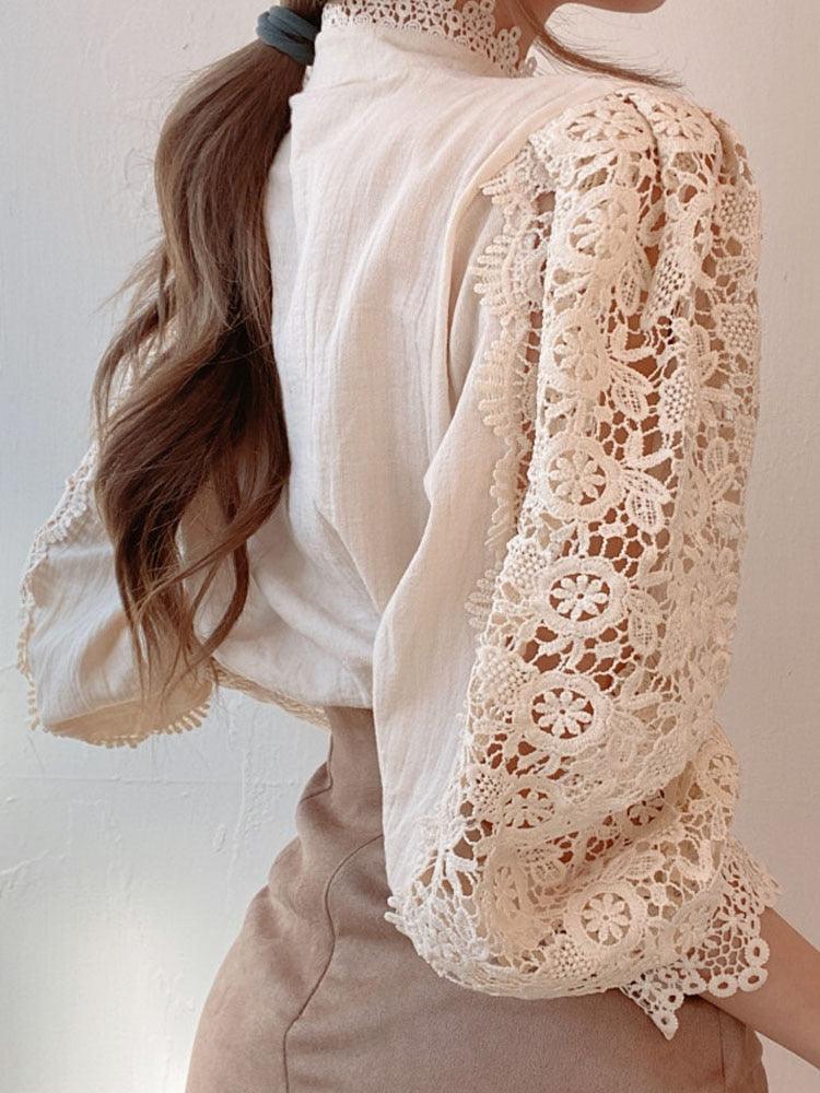 Floral Lace Blouse - Grlfriend Club