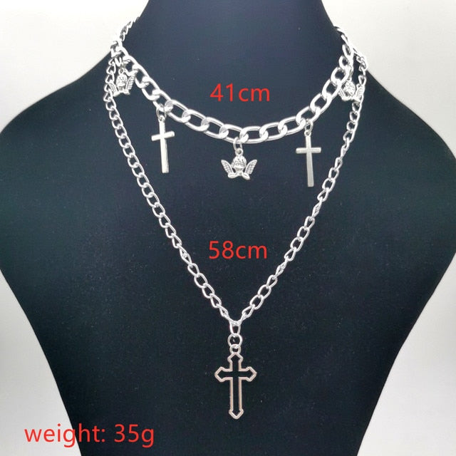 Gothic Cross Choker Set - Grlfriend Club