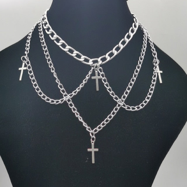 Gothic Cross Choker Set - Grlfriend Club