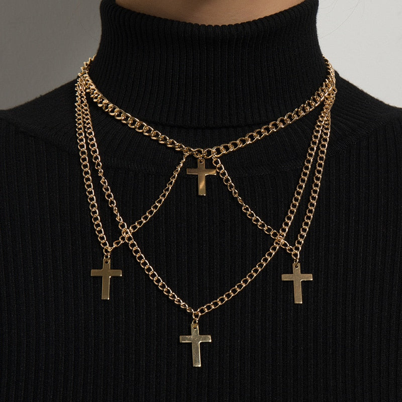 Gothic Cross Choker Set - Grlfriend Club