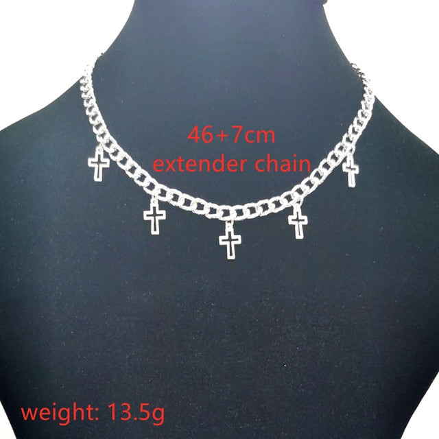 Gothic Cross Choker Set - Grlfriend Club