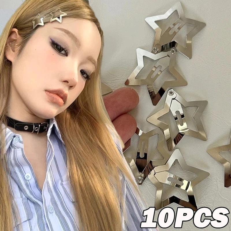 Sliver Star Hair Clips - Grlfriend Club