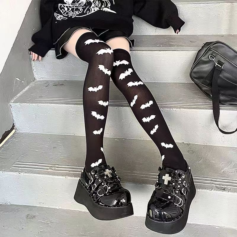 Cute Patterned Gothic Knee Highs - Grlfriend Club