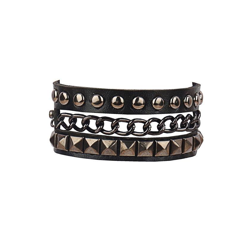 Punk Leather Bracelet - Grlfriend Club
