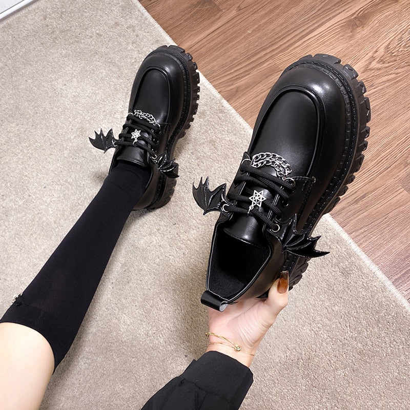 Gothic Chain Platform Shoes - Grlfriend Club