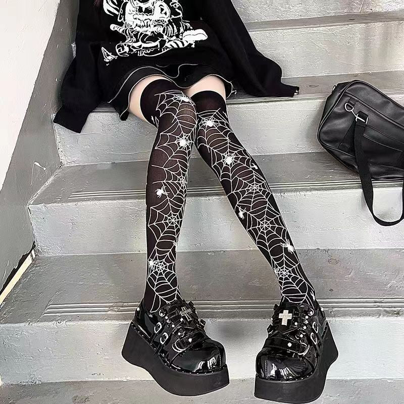 Cute Patterned Gothic Knee Highs - Grlfriend Club
