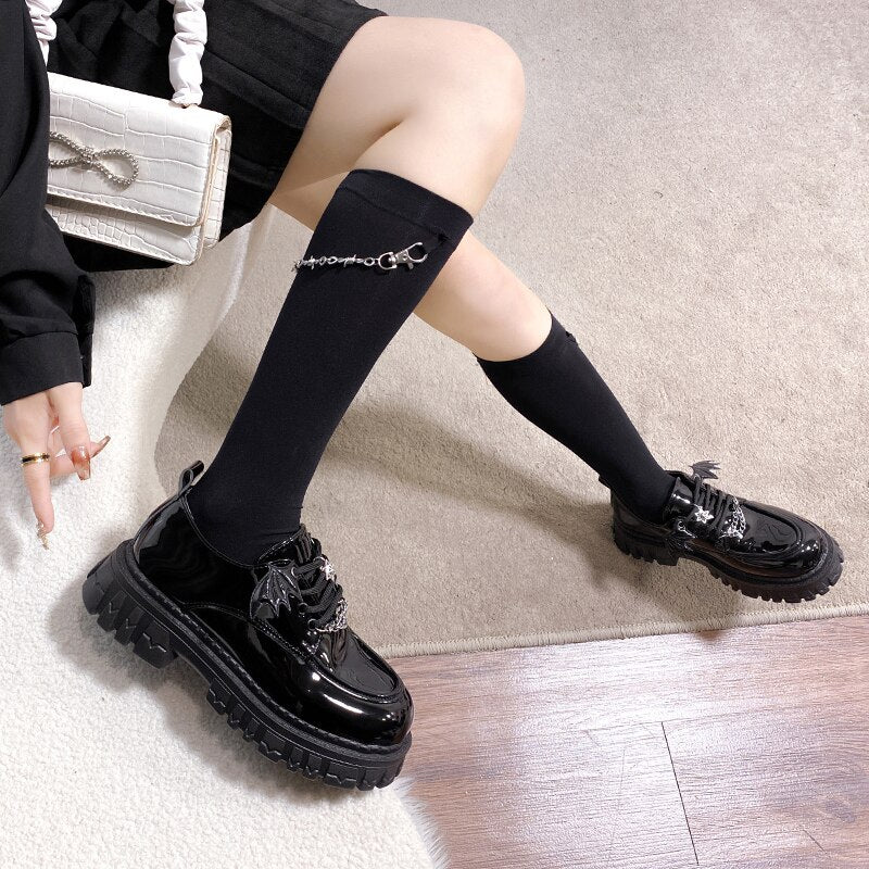 Gothic Chain Platform Shoes - Grlfriend Club