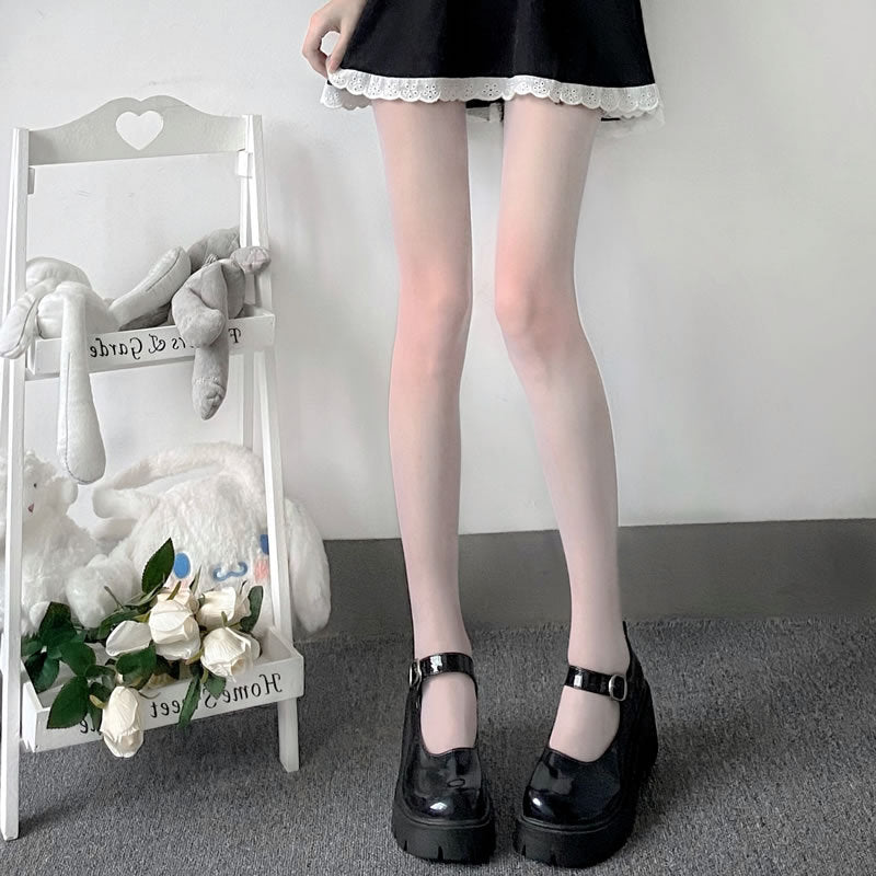 Black and White Lace Stockings - Grlfriend Club