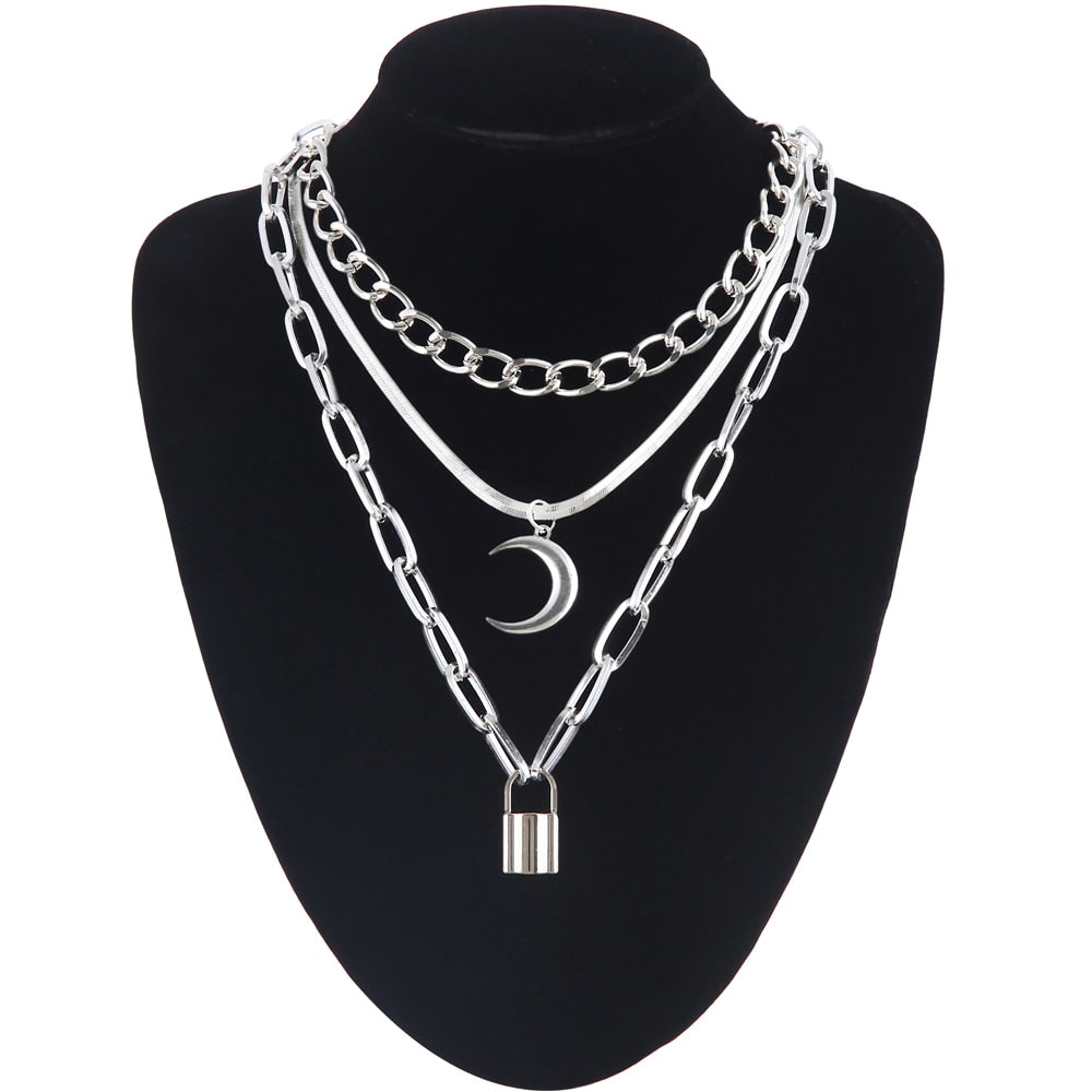 Crescent Moon Necklace Set - Grlfriend Club