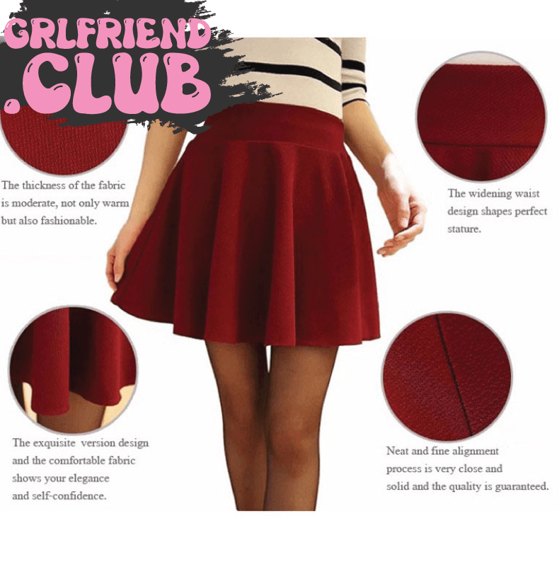 Elastic Striped Mini Skirt - Grlfriend Club