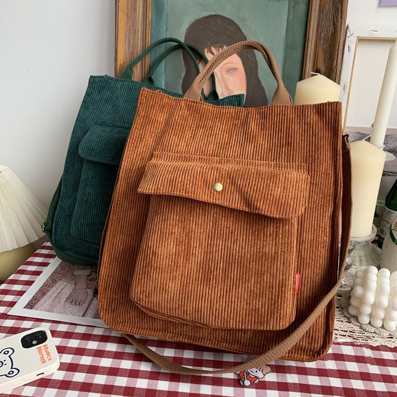 Outside Pocket Tote Bags - Grlfriend Club
