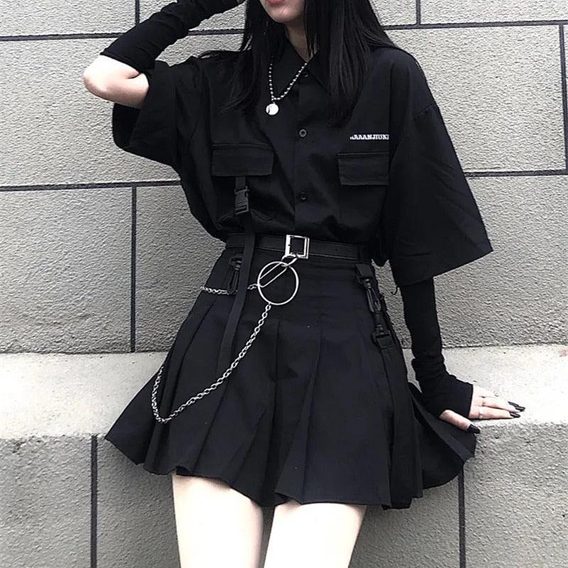 Punk Skirt and Shirt Set - Grlfriend Club