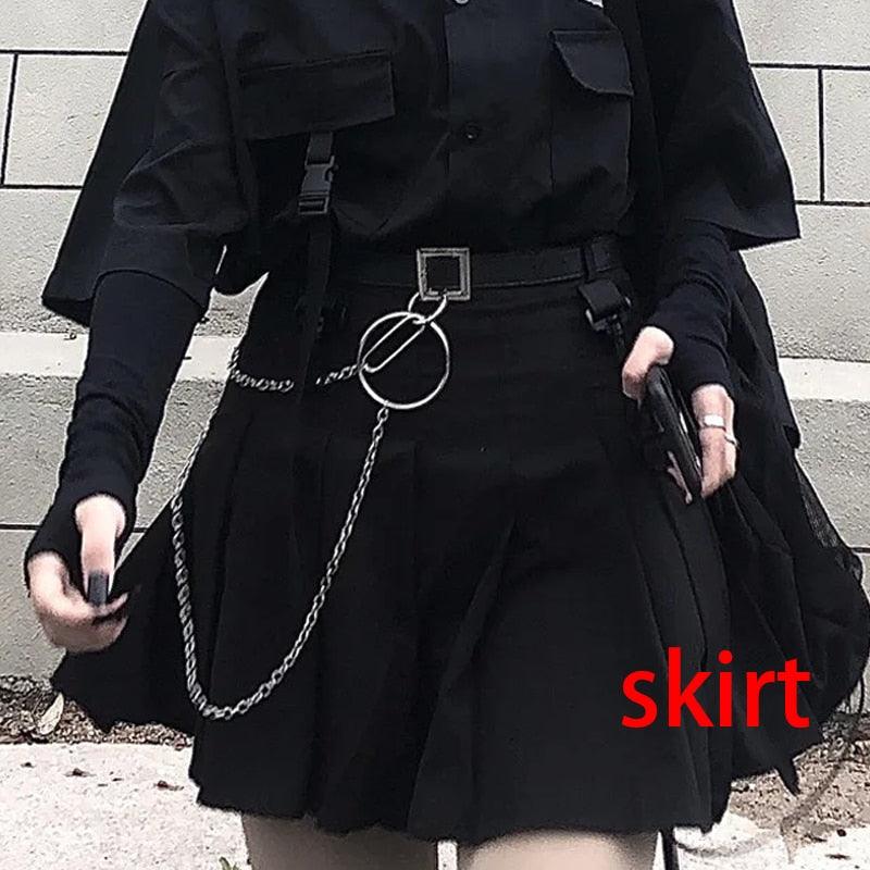 Punk Skirt and Shirt Set - Grlfriend Club